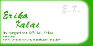 erika kalai business card